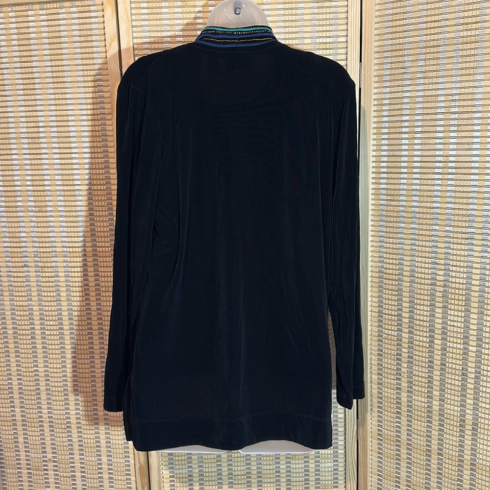 Chico's Travelers Two Piece Black Tank Top With Black Cardigan Sequins Small 1 - Picture 4 of 16